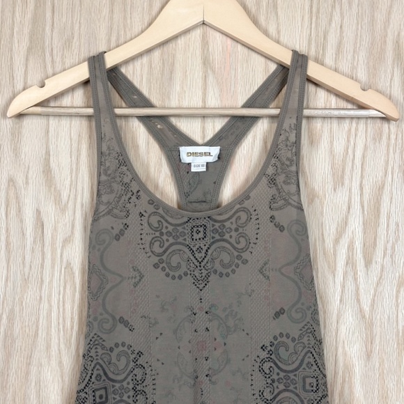 Diesel Distressed Racerback Tank Top - Picture 2 of 8